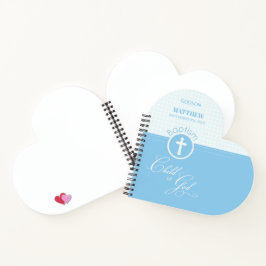 神のバプテスマ青い子パーソナライズされた ノートブック