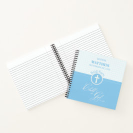 神のバプテスマ青い子パーソナライズされた ノートブック