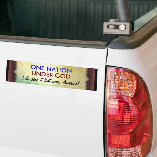 神のバンパーステッカーの下の1つの国家 バンパーステッカー (トラック上)