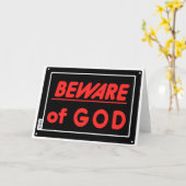 神のパロディ・ヤードのサインに注意 カード (黄色い花)