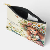 神のパーソナライズされたデイジー女の子 アクセサリーポーチ (見開き)