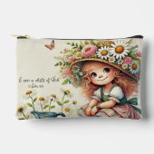 神のパーソナライズされたデイジー女の子 アクセサリーポーチ (正面)