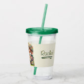 神のパーソナライズされたデイジー女の子 アクリルタンブラー (裏面)