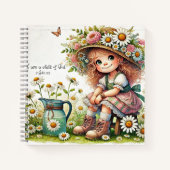 神のパーソナライズされたデイジー女の子 ノートブック (正面)