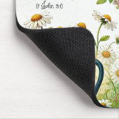 神のパーソナライズされたデイジー女の子 マウスパッド (コーナー)