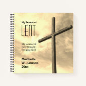 神のパーソナライズされたレンテンを求める貸紙 ノートブック (正面)