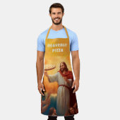 神のピザの喜び エプロン (着用した状態)