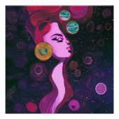 神のフェミニンスピリチュアル覚醒フレーム ポスター (正面)