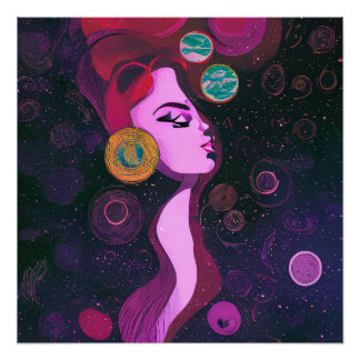 神のフェミニンスピリチュアル覚醒フレーム ポスター