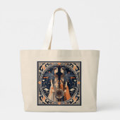 神のフェミニン自然トート ラージトートバッグ (裏面)