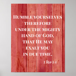 神のポスターの下で謙虚に ポスター