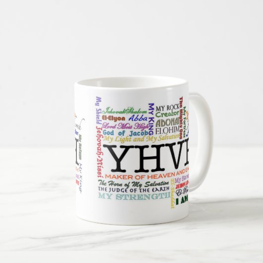 神のマグの名前 コーヒーマグカップ (正面右)