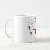 神のマグの花型女性歌手 コーヒーマグカップ (左)