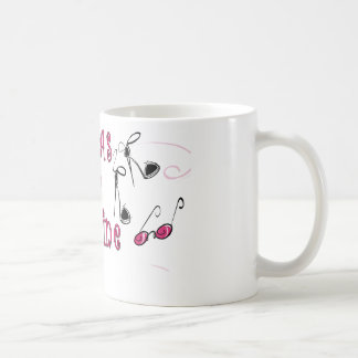 神のマグの花型女性歌手 コーヒーマグカップ