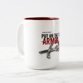 神のマグの装甲 ツートーンマグカップ (正面左)