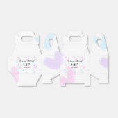 神のマッチにカップル名を入れたハート柄 フェイバーボックス (折り畳みなし)