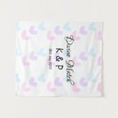 神のマッチを追加 カップル名 レター ハートパターン タペストリー (正面(横))