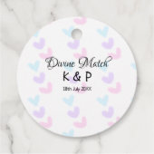 神のマッチを追加 カップル名 レター ハートパターン フェイバータグ (裏面)