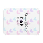 神のマッチを追加 カップル名 レター ハートパターン マグネット (横)