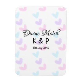 神のマッチを追加 カップル名 レター ハートパターン マグネット