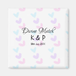 神のマッチ 夫婦名イニシャル ハート模様 マグネット