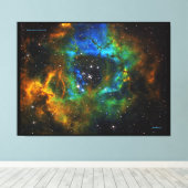 神のリングや輪- Rosette Nebula - Distinguished Canva キャンバスプリント (インサイチュ (ウッドフロア))