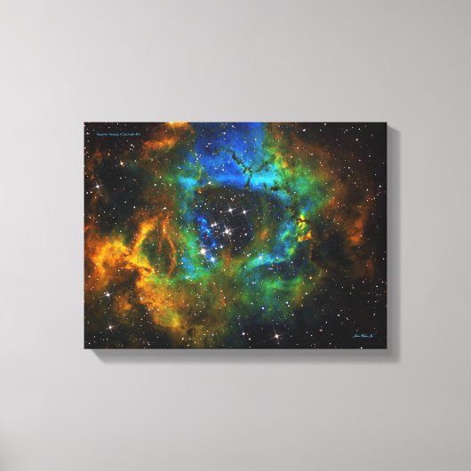 神のリングや輪- Rosette Nebula - Small Canvas Print キャンバスプリント (正面)