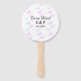 神の一致を追加カップル名の文字のハートパターン ハンドファン