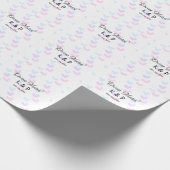神の一致を追加カップル名の文字のハートパターン ラッピングペーパー (角)