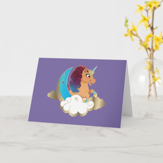 神の一角 | 月と雲 カード (黄色い花)