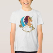 神の一角 | 月と雲 トライブレンドＴシャツ (正面)