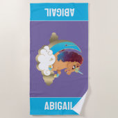 神の一角 | 月と雲 ビーチタオル (正面)