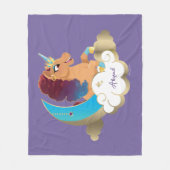 神の一角 | 月と雲 フリースブランケット (正面)