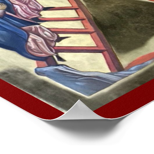 神の上のアイコンのラダー ポスター (角)