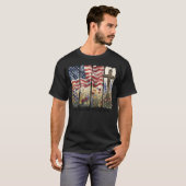神の下なる一つの国 7月4日 ジーザス 愛国 Tシャツ (正面フル)