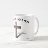 神の下のひとつの国、たくましい十字架 コーヒーマグカップ (正面右)