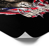 神の下の一つの国イエズスアート米国国旗クリスチャンM ポスター (角)