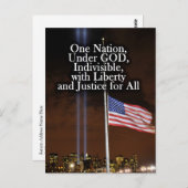 神の下の一つの国家の愛国者の日9/11愛国者 ポストカード (正面/裏面)