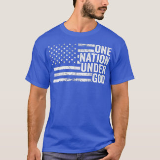 神の下の一つの国家 キリスト教 USA 愛国 Tシャツ