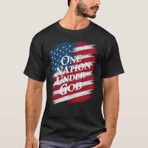 神の下の一つの国家、独立の日、スタ統一されたー Tシャツ