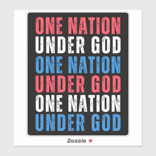 神の下の一つの国 – 独立記念日ステッカー シール (シート)