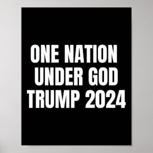 神の下の国家トランプ2024神アメリカ国旗ジェス ポスター