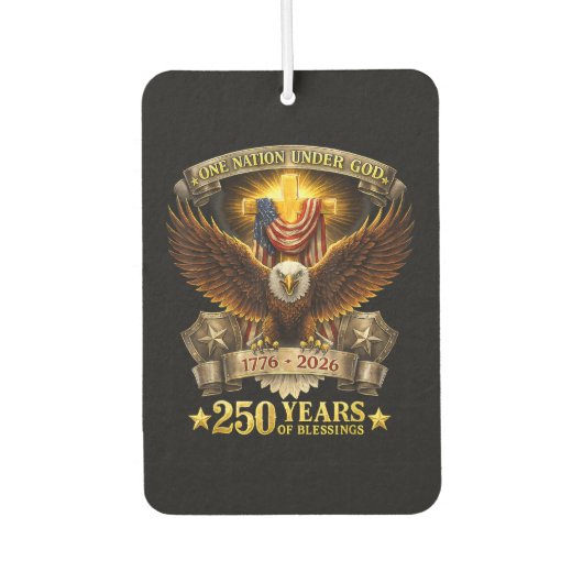 神の下の統一国家 250年 祝福 カーエアーフレッシュナー (正面)