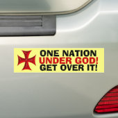 神の下の1つの国家、! バンパーステッカー (車上)