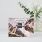 神の与えアダム・ロムニーのバインダーに女性があふれる ポストカード (スタンド正面)