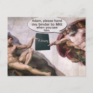 神の与えアダム・ロムニーのバインダーに女性があふれる ポストカード