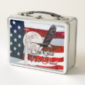 神の中で我々はランチボックスを信頼 メタルランチボックス (正面)