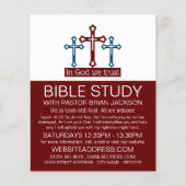 神の中で我々は信じる，十字架，キリスト教の聖書のクラス チラシ (正面)