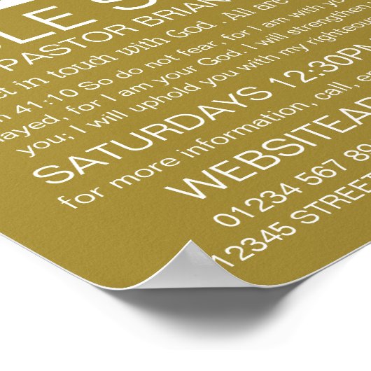 神の中で我々は信じる，十字架，キリスト教の聖書のクラス ポスター (角)