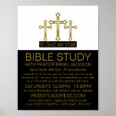 神の中で我々は信じる，十字架，キリスト教の聖書のクラス ポスター (正面)